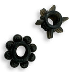 Power Escorts - BR290 - 60 pcs In Clear Jar Texture Cockring - Black - Extra Stretchable