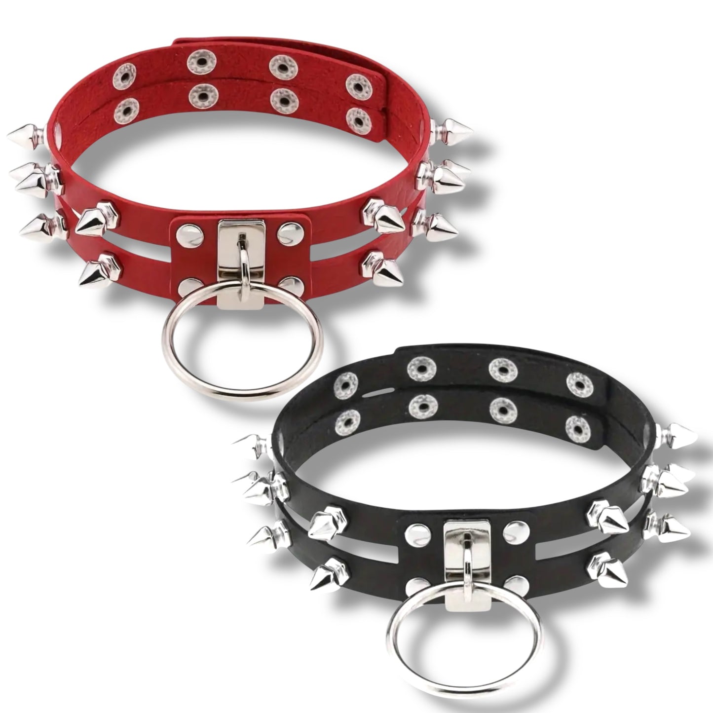 Kinky Pleasure - T175 - Choker Extreme With Spikes 2 Colours