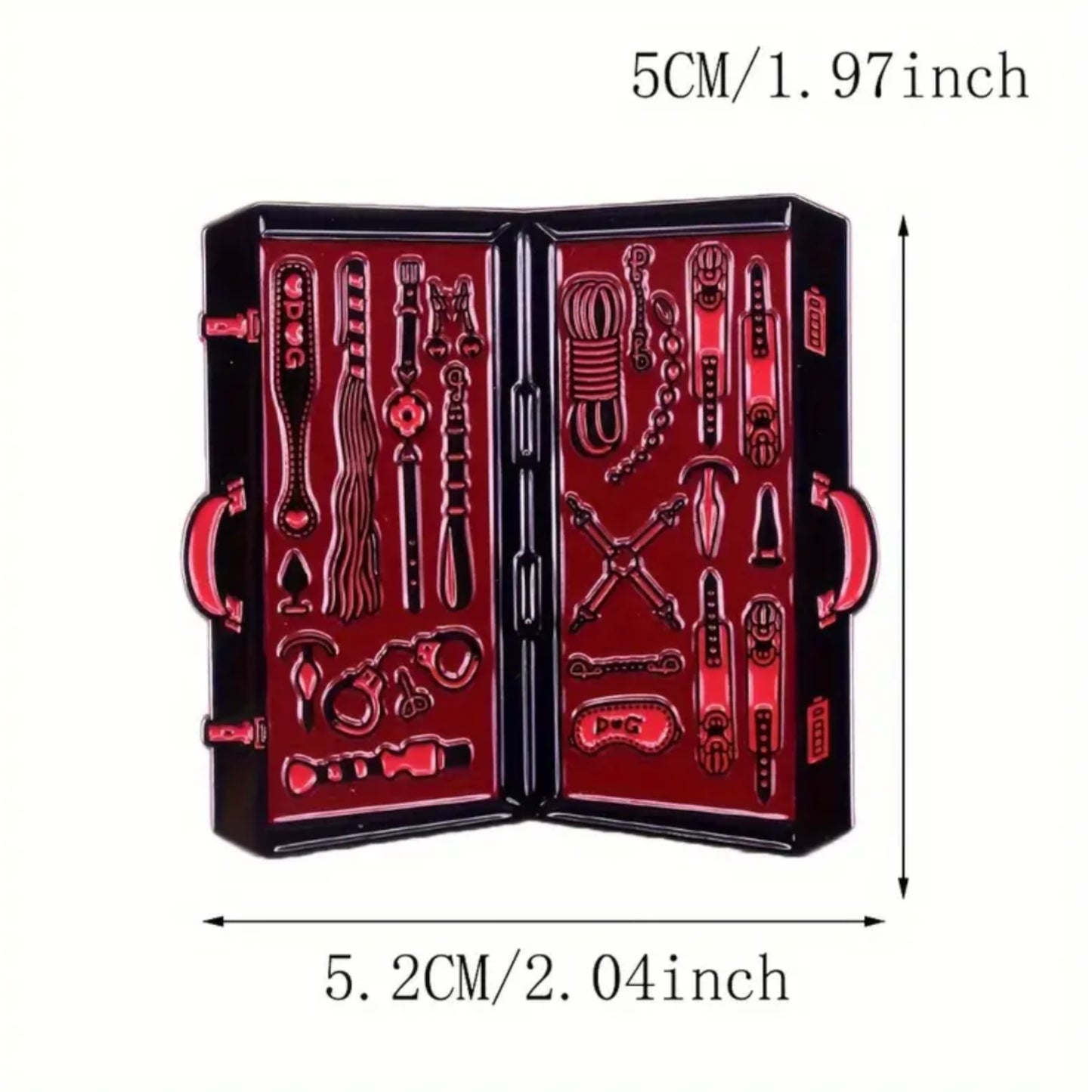 Kinky Pleasure - KPB068 - Badge / Pin - Bondage Box 5.2x5cm