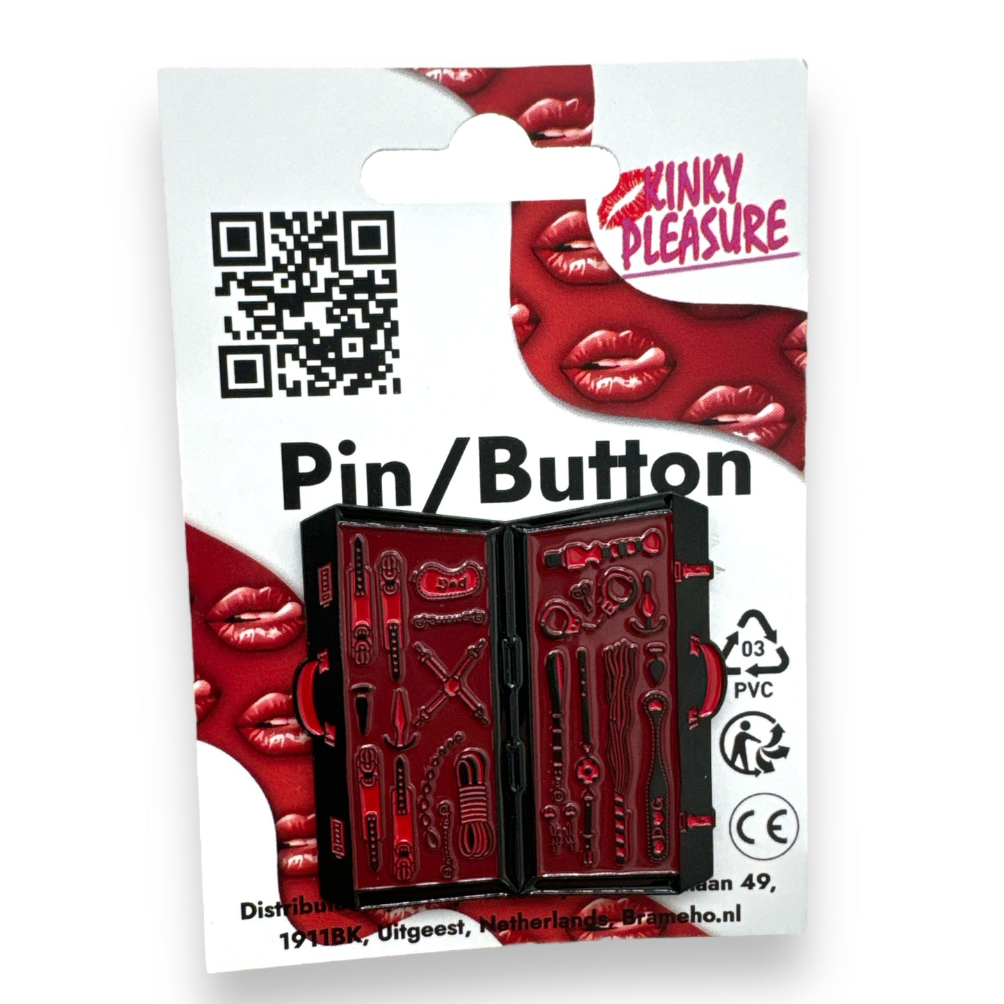 Kinky Pleasure - KPB068 - Badge / Pin - Bondage Box 5.2x5cm