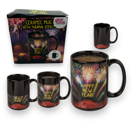 Kinky Pleasure - B114 - Happy New Year - Heat Changing Mug - ca. 13 x 12 cm - 470ml