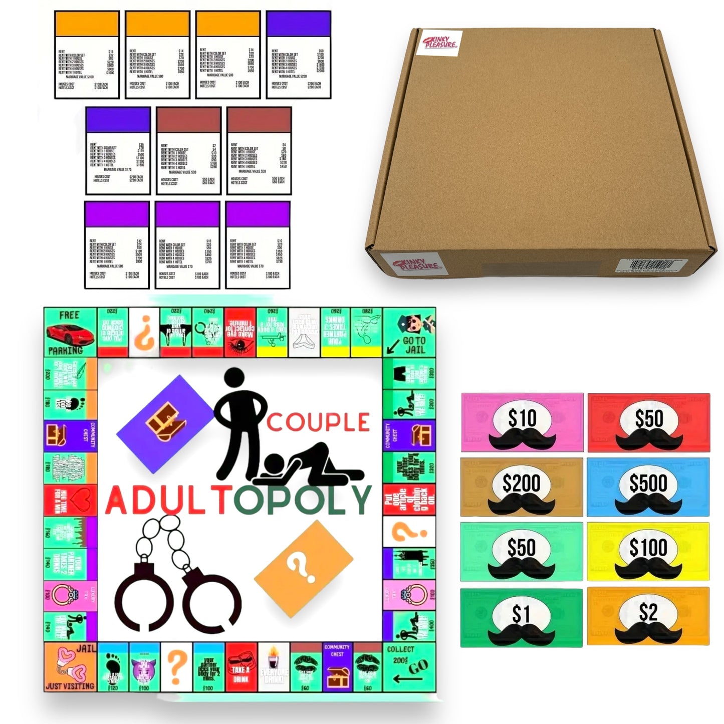 Kinky Pleasure - T110 - Adultopoly 18+ - Couple Games