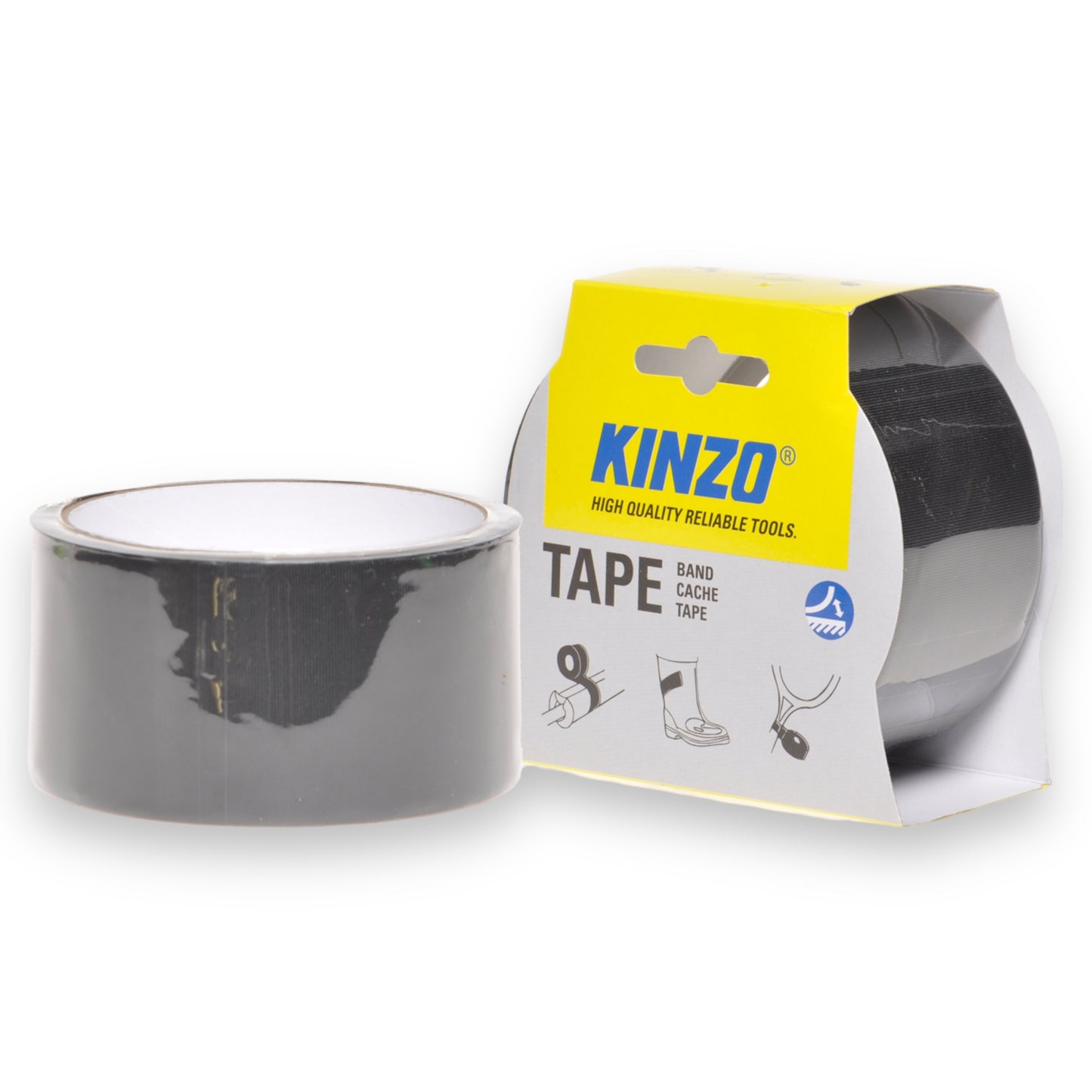 Kinky Pleasure - ED53 - KINZO Tape High Quality Reliable Tools - BLACK - 10 Meter x 48mm