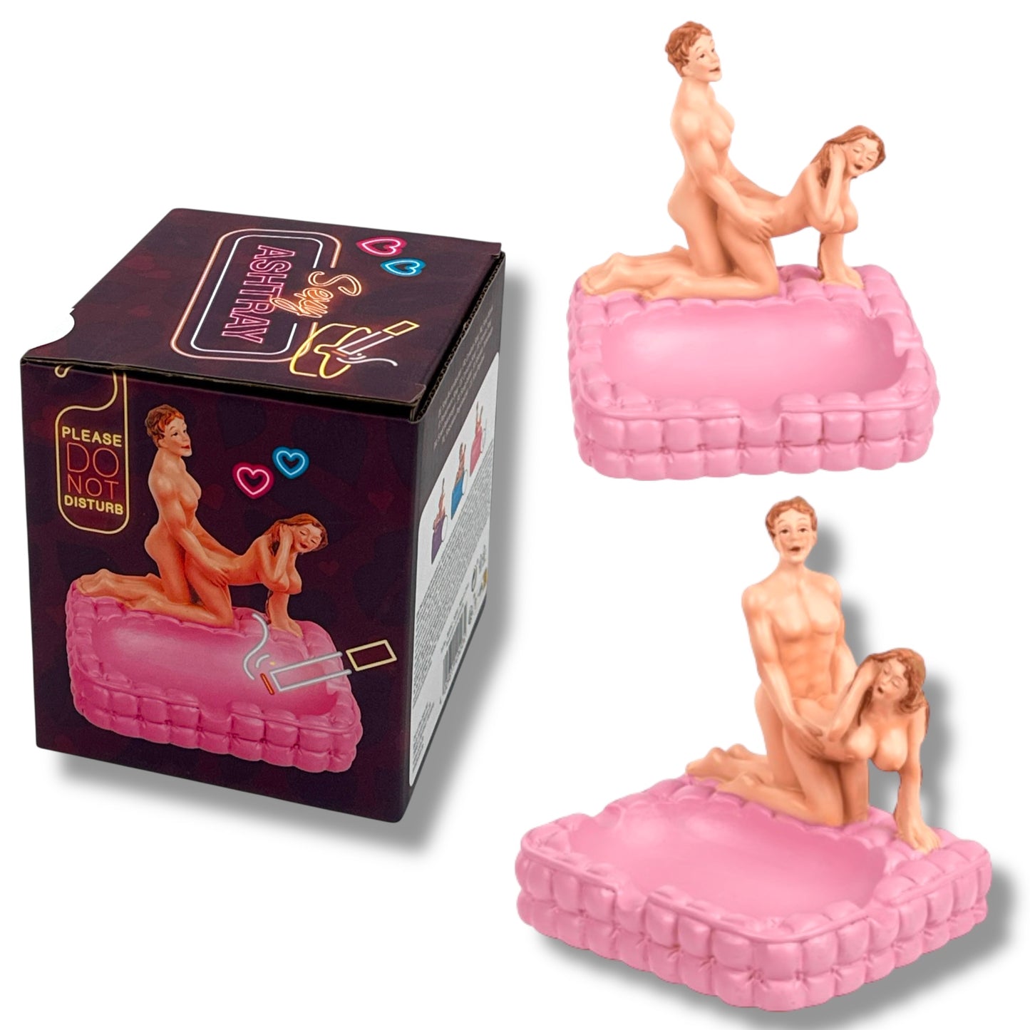Kinky Pleasure - OB152 - Sexy Fucking Couple Ash Tray - Pink