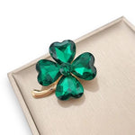 Kinky Pleasure - KPB070 - Badge / Pin - Shamrock Lucky Flower Green Large