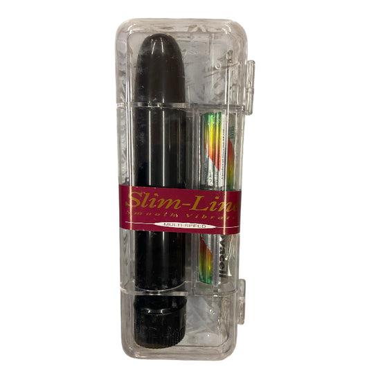 Slimline Basic Black Vibrator Smooth – 18 cm - Clear box - Club