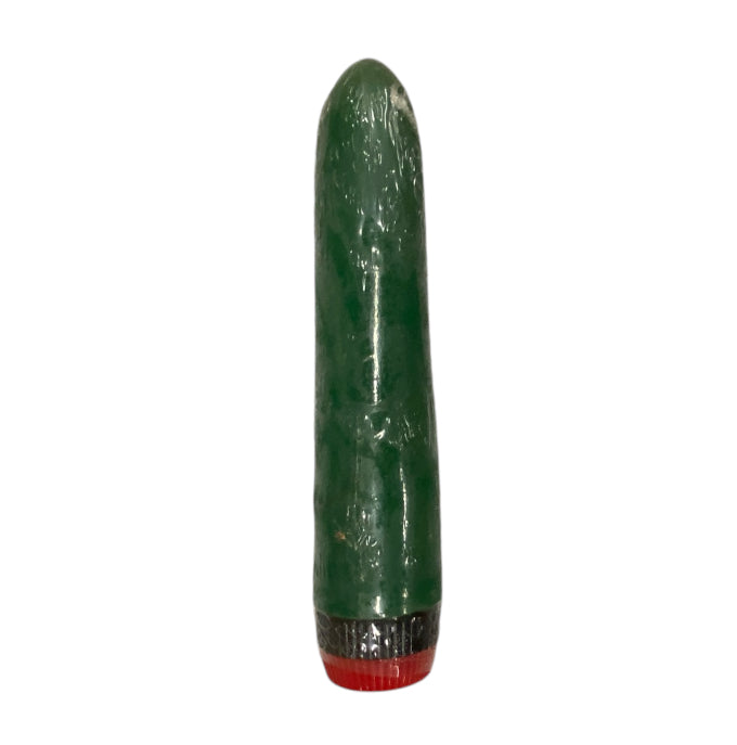 Dark Green Smooth Realistic Vibrator – 18 cm, Battery Operated, Window Box Packaging - Club