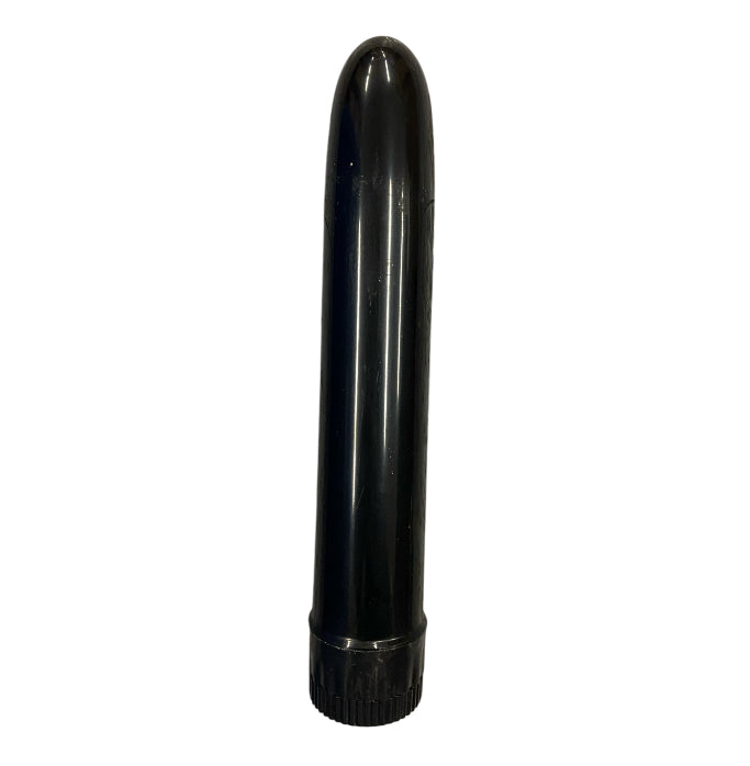 Slimline Basic Black Vibrator Smooth – 18 cm - Clear box - Club
