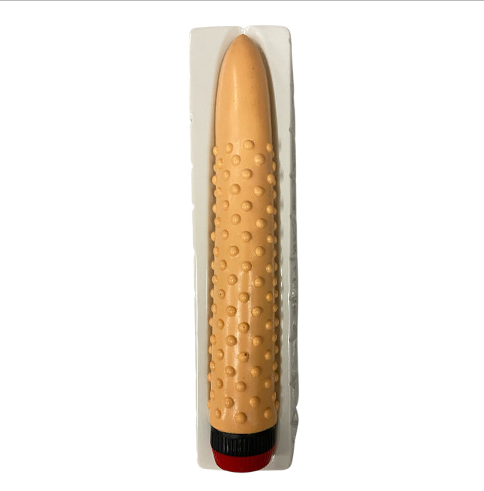 Super Satisfaction Realistic Vibrator – Ribbed Dots | Flesh 18 cm – Blue Box - Club