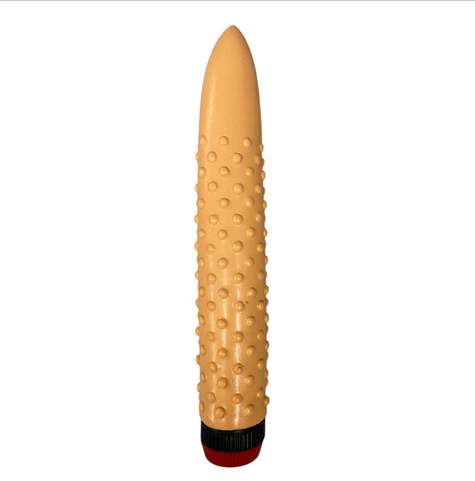 Super Satisfaction Realistic Vibrator – Ribbed Dots | Flesh 18 cm – Blue Box - Club