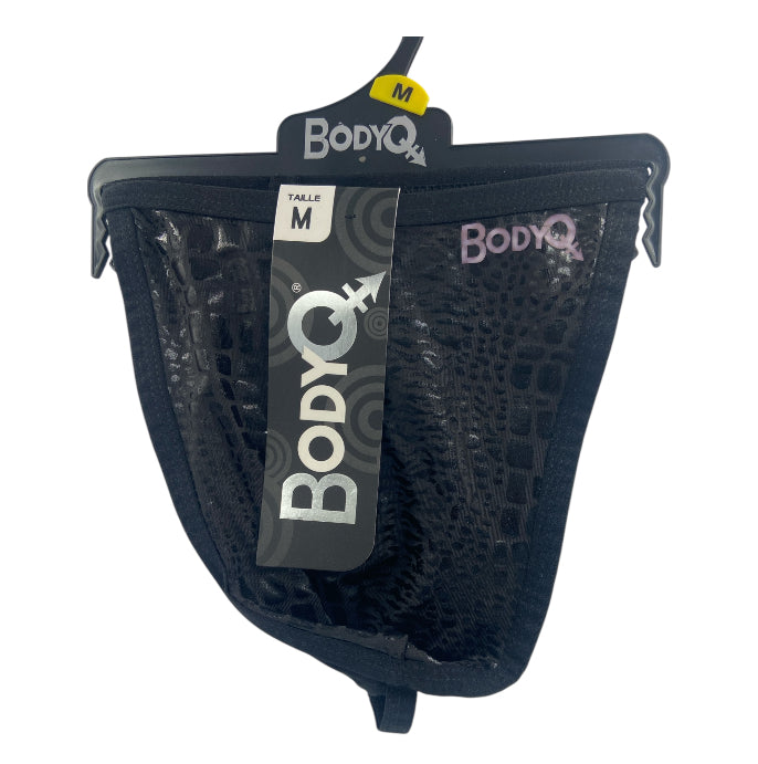 BodyQ Male Lingerie – Thong Black Croc Pink Size S, M, L , XL