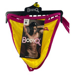 BodyQ Male Lingerie – Thong Yellow Pink Size XS, S, M, L