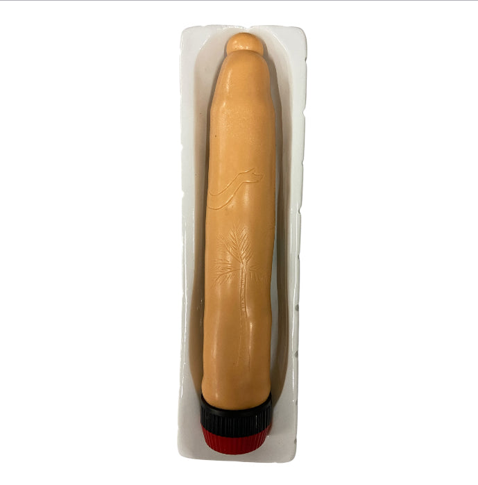 Super Satisfaction Realistic Vibrator – Ribbed Top | Flesh 18 cm – Blue Box - Club