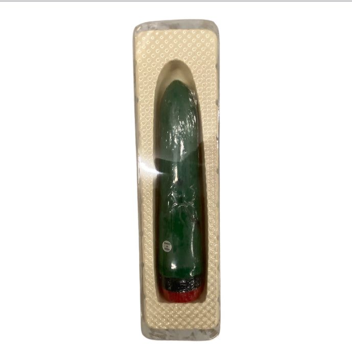 Dark Green Smooth Realistic Vibrator – 18 cm, Battery Operated, Window Box Packaging - Club