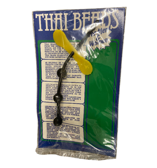 Thai Beads Black – Basic Anal Beads for Beginners | Flexible & Smooth - Club