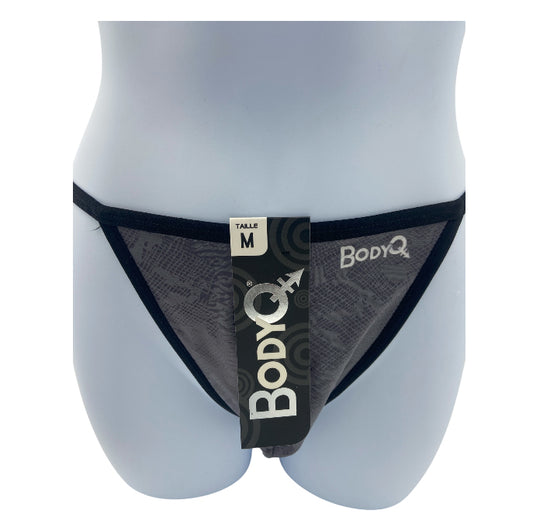 BodyQ Male Lingerie – Thong Grey Size S, M, L, XL