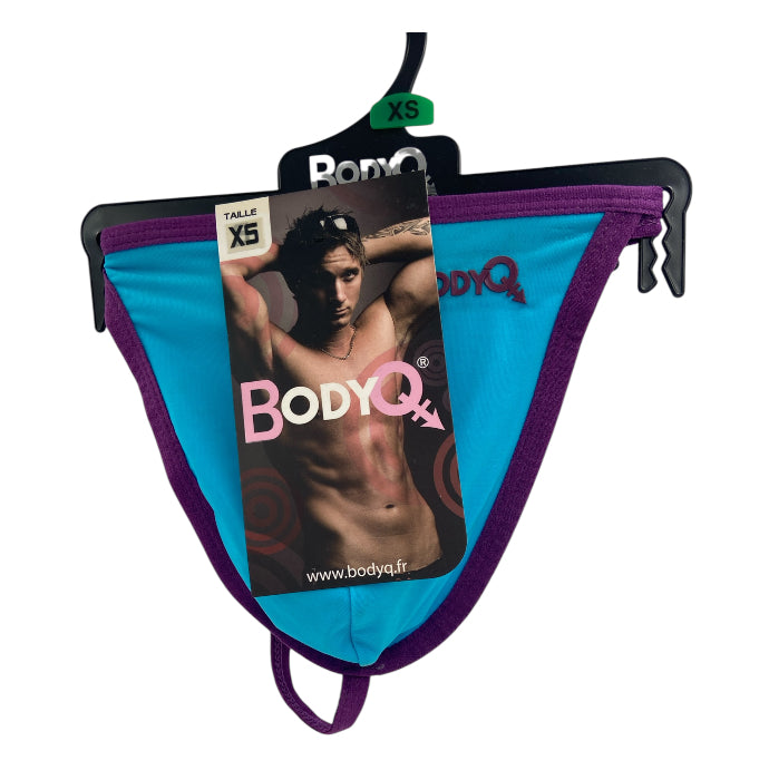 BodyQ - Male Lingerie – Thong Blue Purple - Size XS, S, M, L