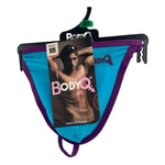 BodyQ - Male Lingerie – Thong Blue Purple - Size XS, S, M, L