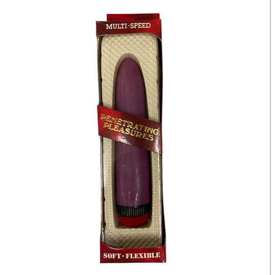 Purple Smooth Vibrator – 18 cm, Battery Operated, Window Box Packaging - Club