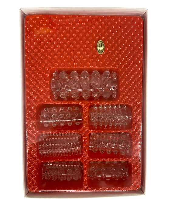 One A Day 7-Piece Erotic Gift Set | 7 Clear Penis Sleeves