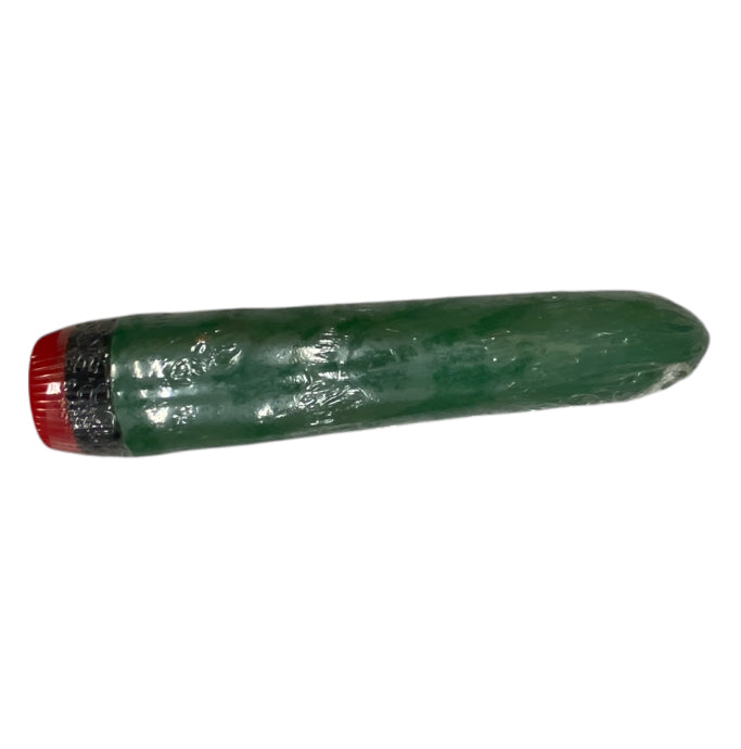 Dark Green Smooth Realistic Vibrator – 18 cm, Battery Operated, Window Box Packaging - Club