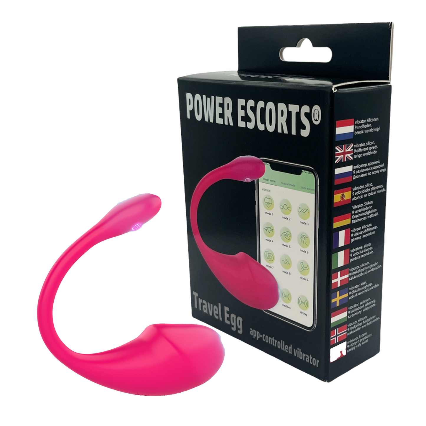 Power Escorts - BR322 - Travel Egg - App Controlled Vibrator - Pink