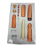 Erotic Gift Set - Girls Starter Pack – 7-Piece Erotic Gift Set with 2 Vibrators, Anal Beads & Kegel Balls - Club