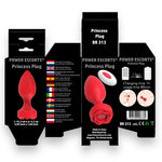 Power Escorts - BR313 - Princess Plug -  Remote Rose Design Plug - USB Rechargeable - 10 Functions - Two Colors