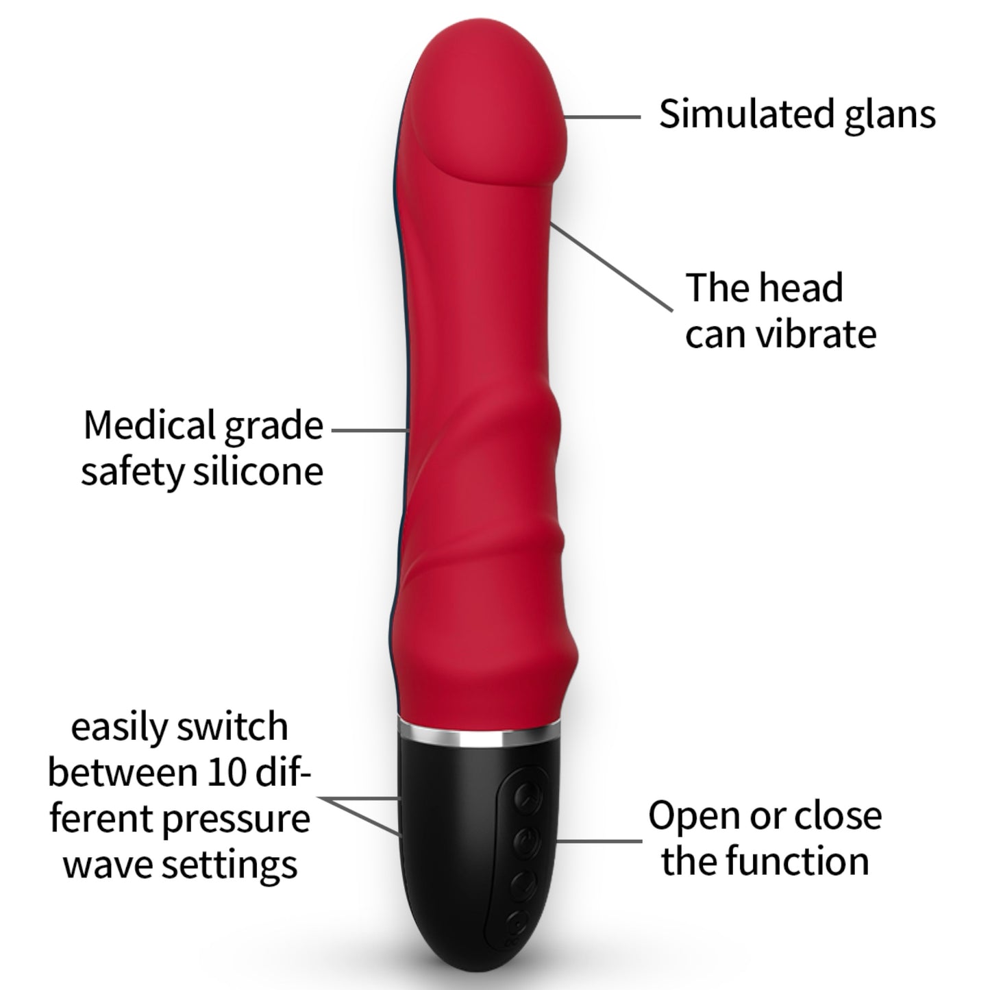 Power Escorts - BR306 - Louis Realistic Silicone Vibrator - 10 Speed