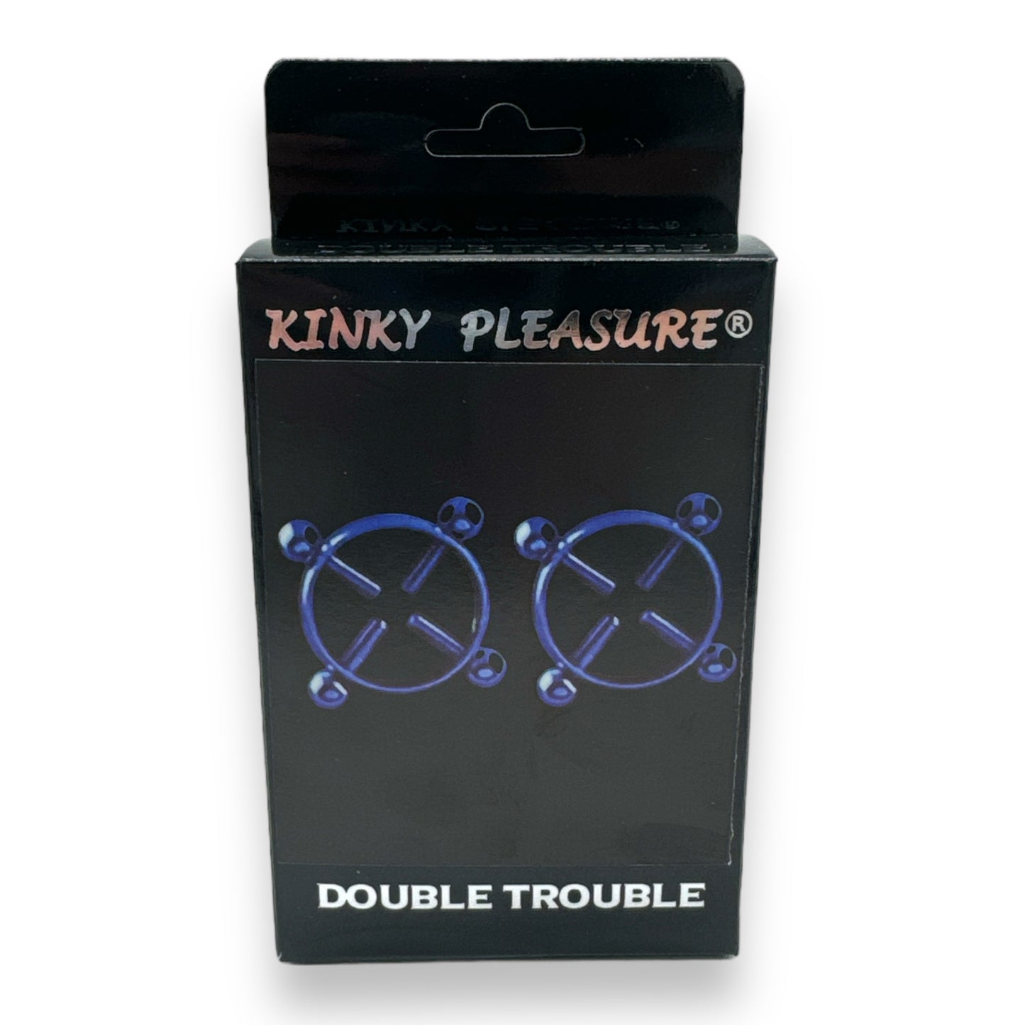 Kinky Pleasure  - NC07- Double Trouble  - Kinky Clamps - 7 Colours - Heavy version - Nipple clamps - Stylish Colourbox