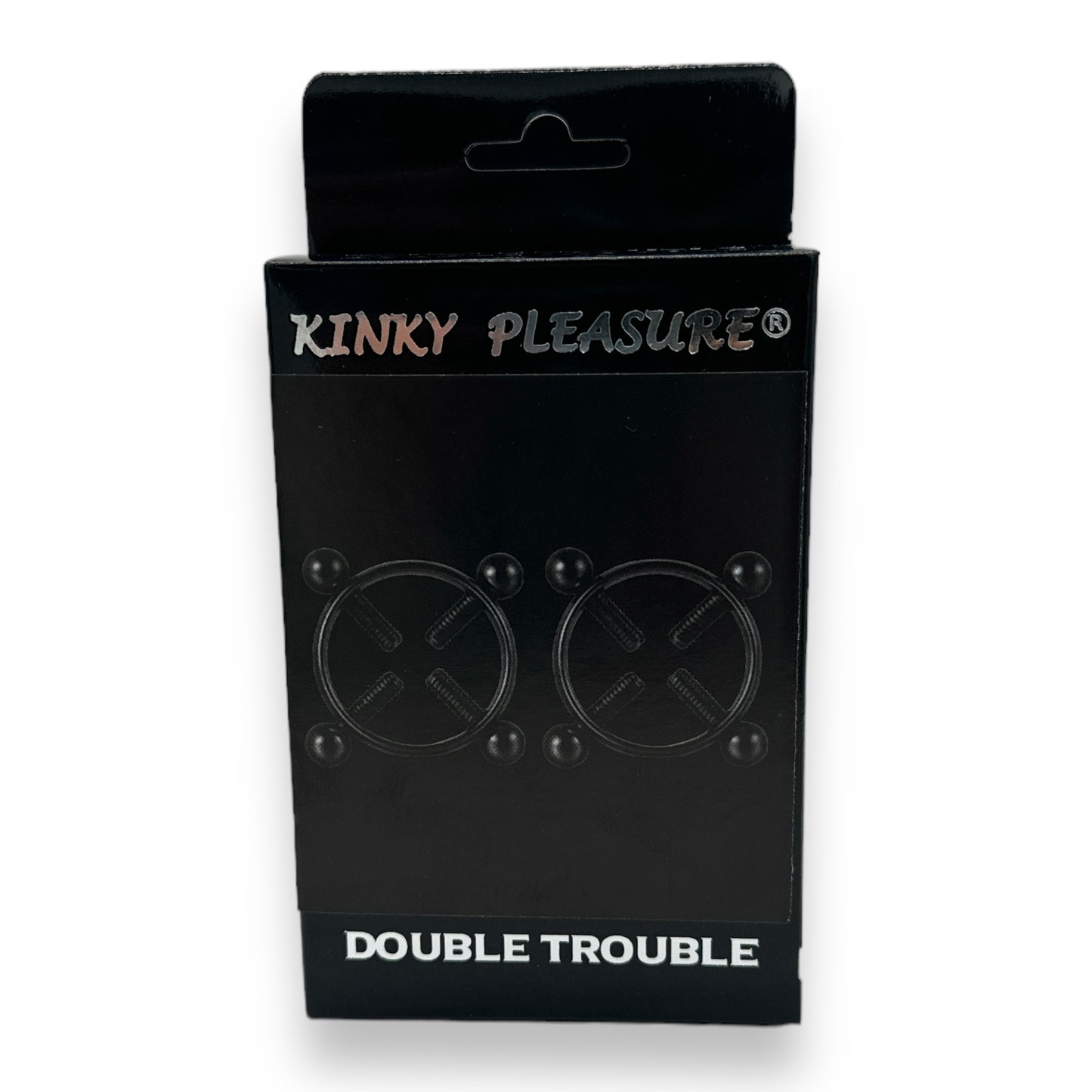 Kinky Pleasure  - NC07- Double Trouble  - Kinky Clamps - 7 Colours - Heavy version - Nipple clamps - Stylish Colourbox