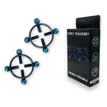 Kinky Pleasure  - NC07- Double Trouble  - Kinky Clamps - 7 Colours - Heavy version - Nipple clamps - Stylish Colourbox