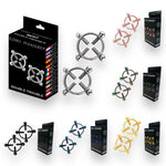 Kinky Pleasure  - NC07- Double Trouble  - Kinky Clamps - 7 Colours - Heavy version - Nipple clamps - Stylish Colourbox
