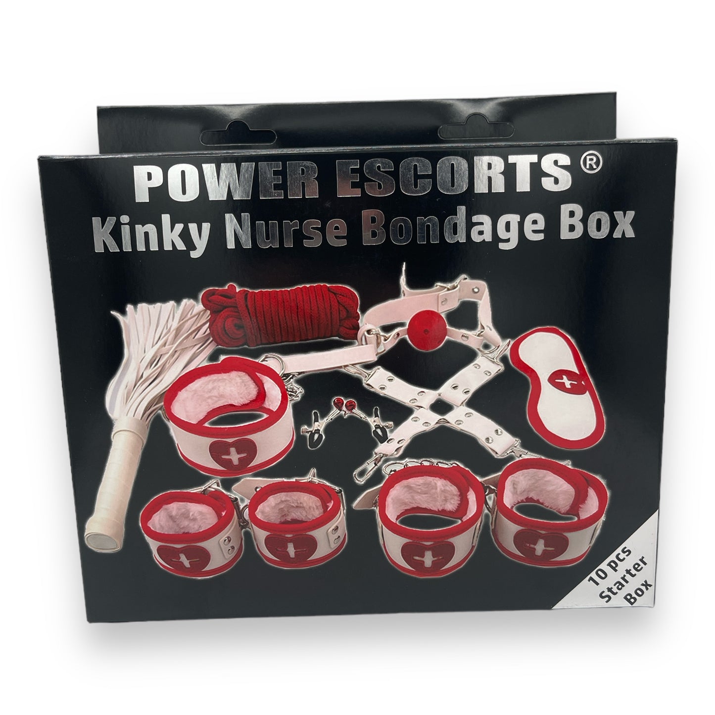 Power Escorts - BR301 - Kinky Nurse Bondage Box - 10 Pcs Role Play Bondage Set - BDSM Bondage box