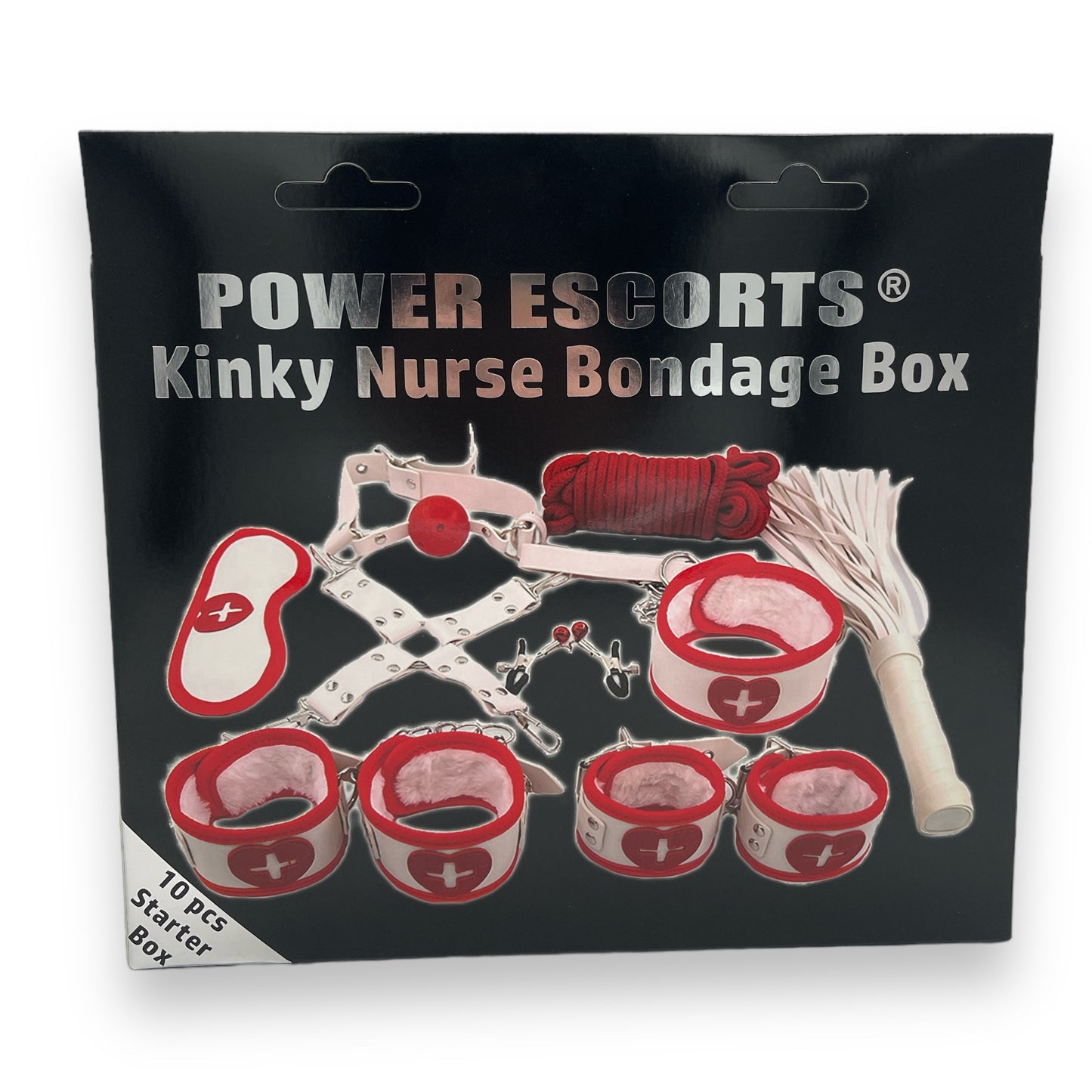 Power Escorts - BR301 - Kinky Nurse Bondage Box - 10 Pcs Role Play Bondage Set - BDSM Bondage box
