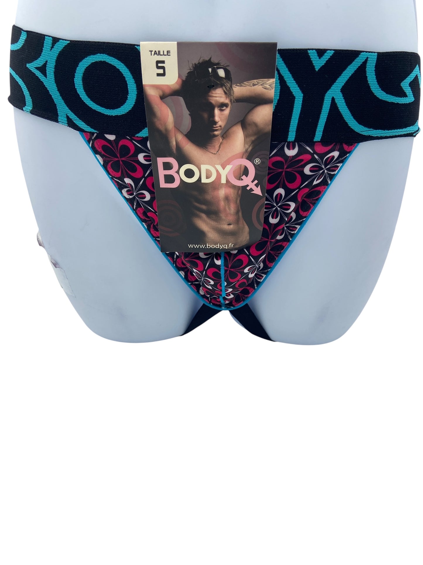 BodyQ Male Lingerie – Jockstrap Blue Light Pink Dark Pink Size XS, S, M