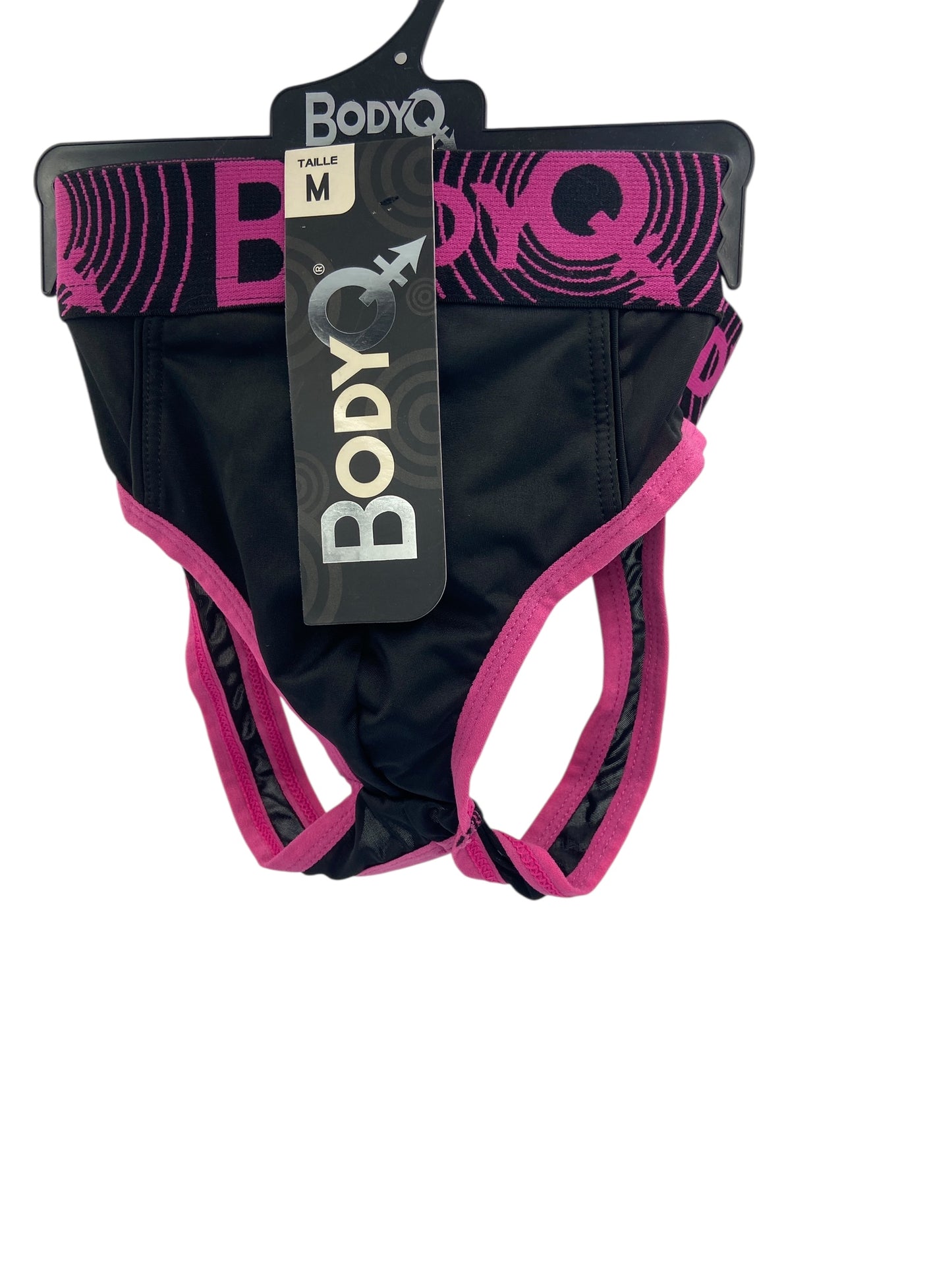 BodyQ Male Lingerie – Jockstrap Black Pink Size S, M, L