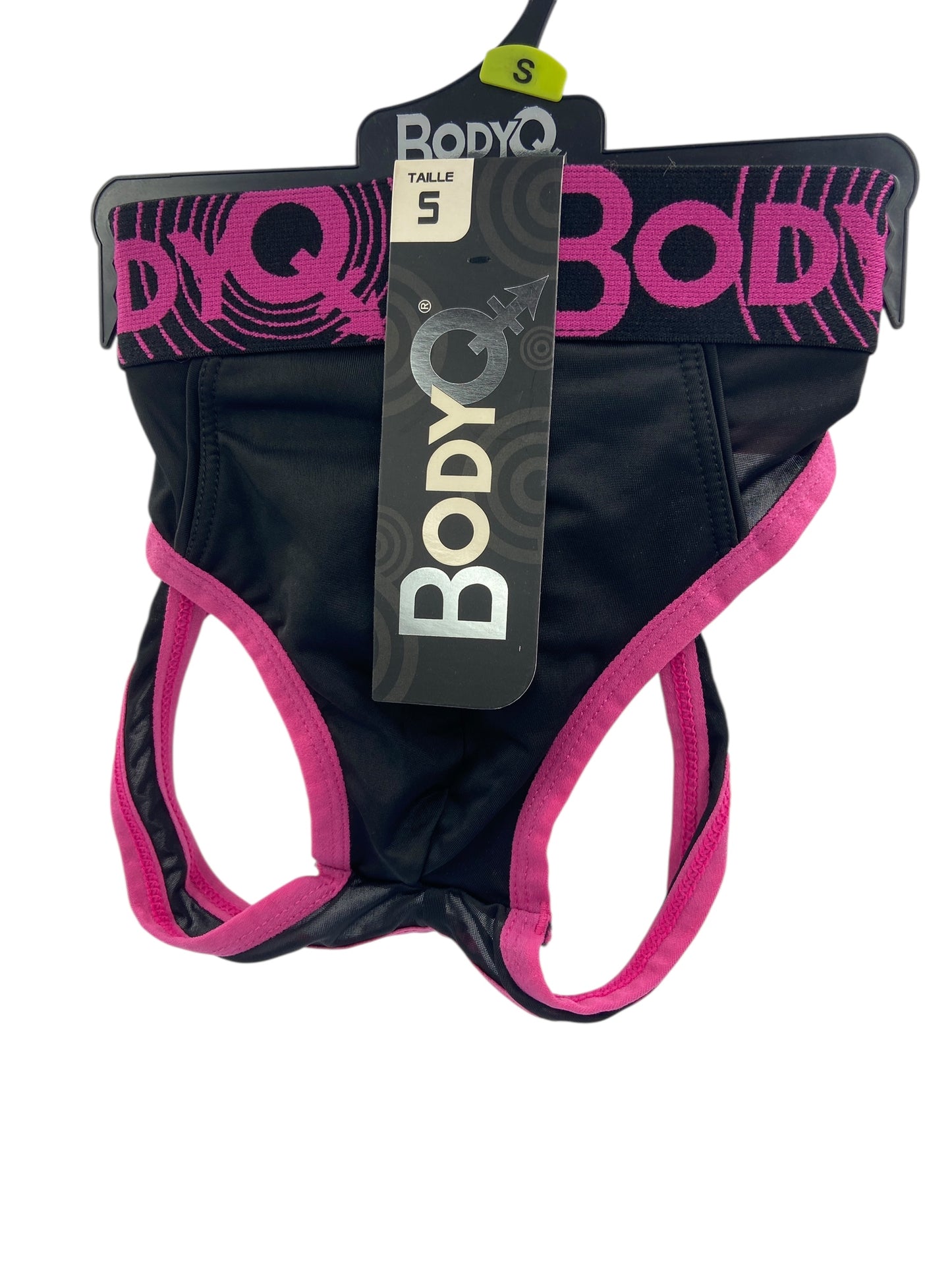 BodyQ Male Lingerie – Jockstrap Black Pink Size S, M, L