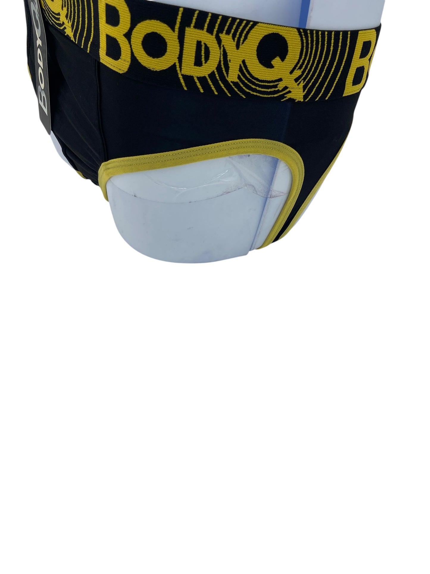 BodyQ Male Lingerie – Jockstrap Black Yellow Size S, M, L