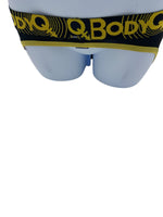 BodyQ Male Lingerie – Jockstrap Black Yellow Size S, M, L