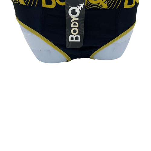 BodyQ Male Lingerie – Jockstrap Black Yellow Size S, M, L
