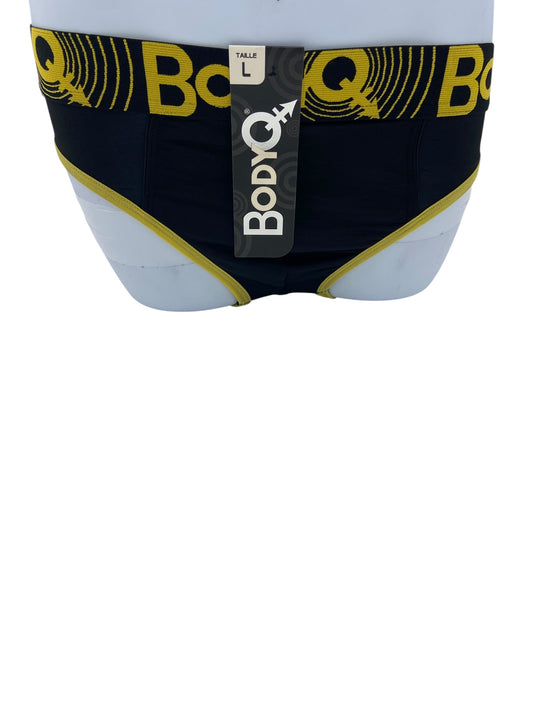BodyQ Male Lingerie – Jockstrap Black Yellow Size S, M, L