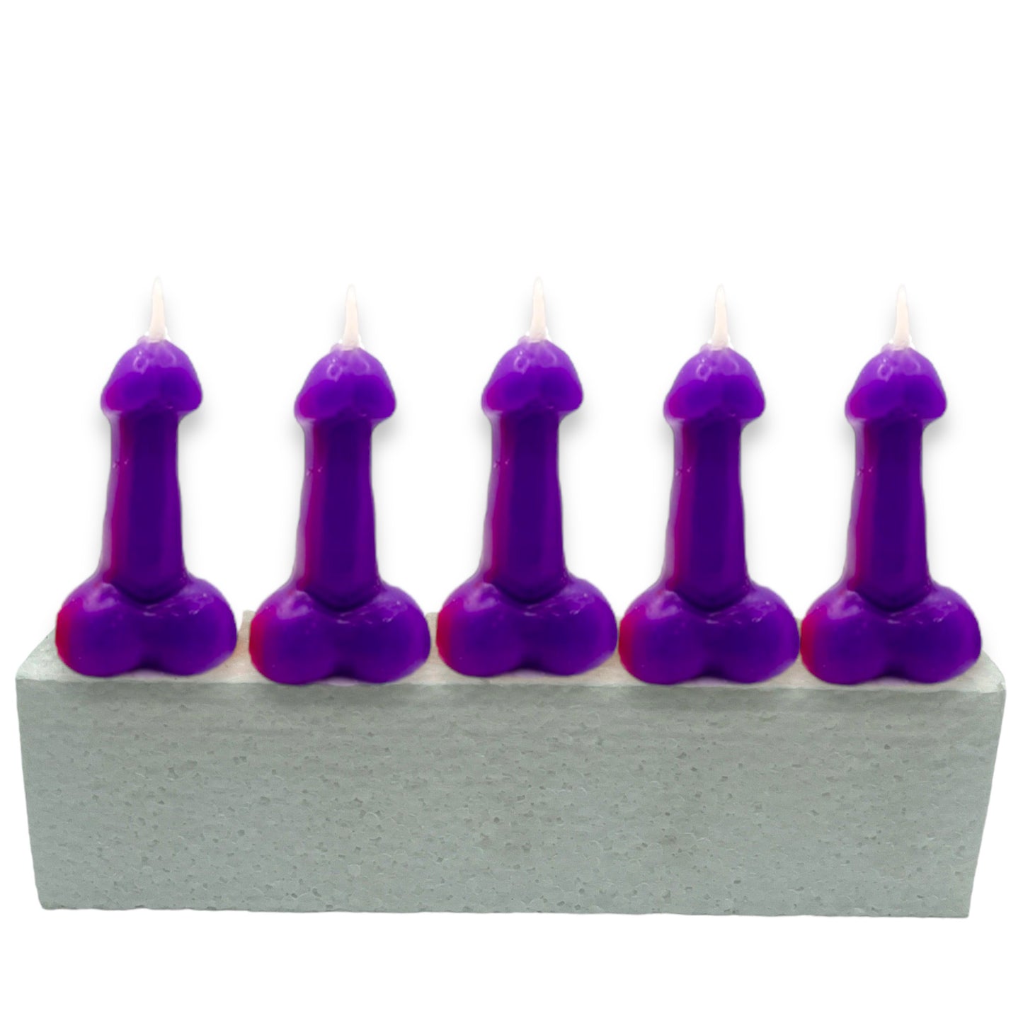 Kinky Pleasure - KP013 - Penis Candle - 5 Pieces - Purple