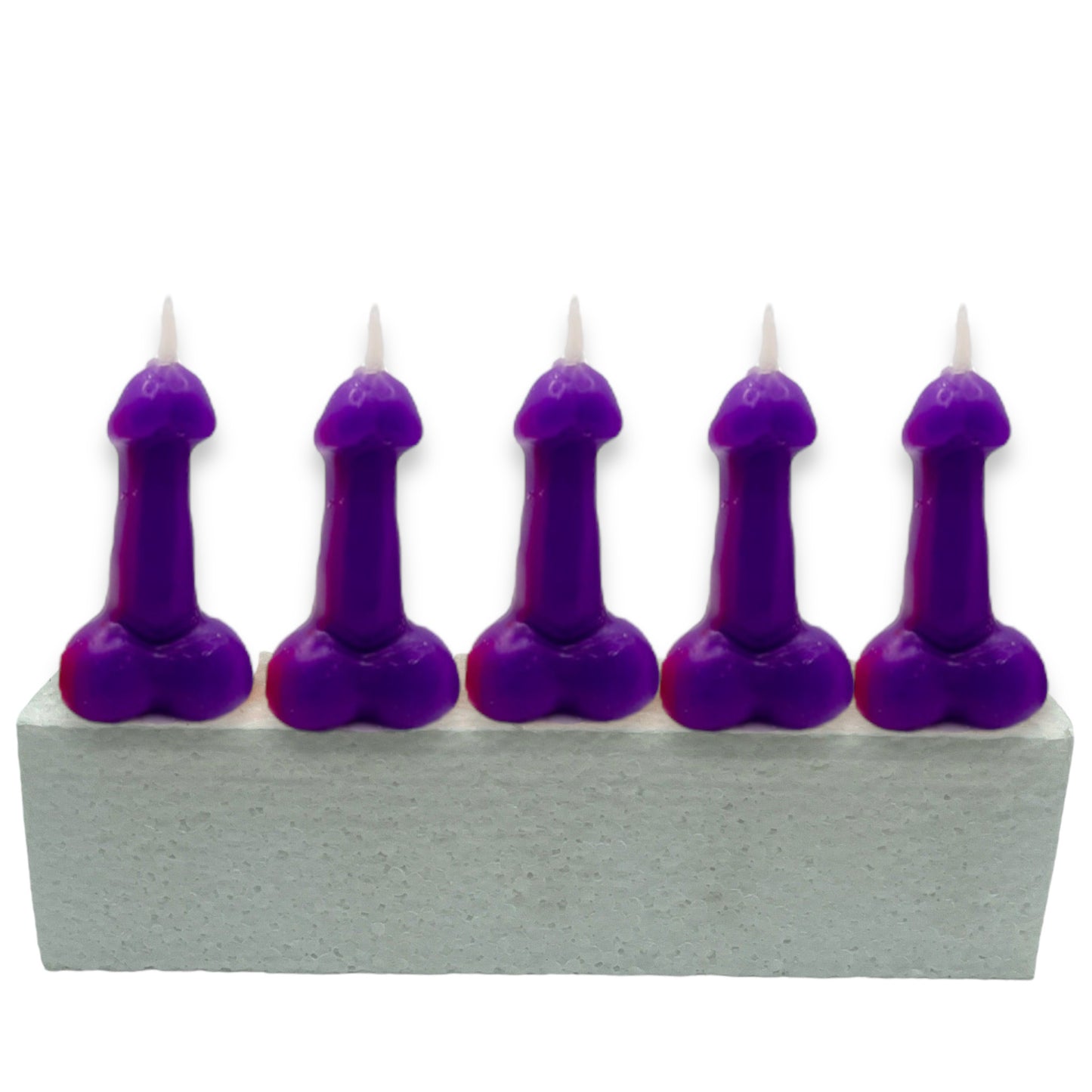 Kinky Pleasure - KP013 - Penis Candle - 5 Pieces - Purple