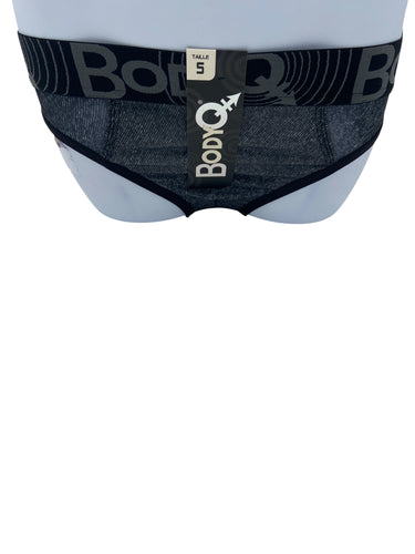 BodyQ Male Lingerie – Jockstrap Grey Black Size S, M, L