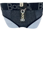 BodyQ Male Lingerie – Jockstrap Grey Black Size S, M, L