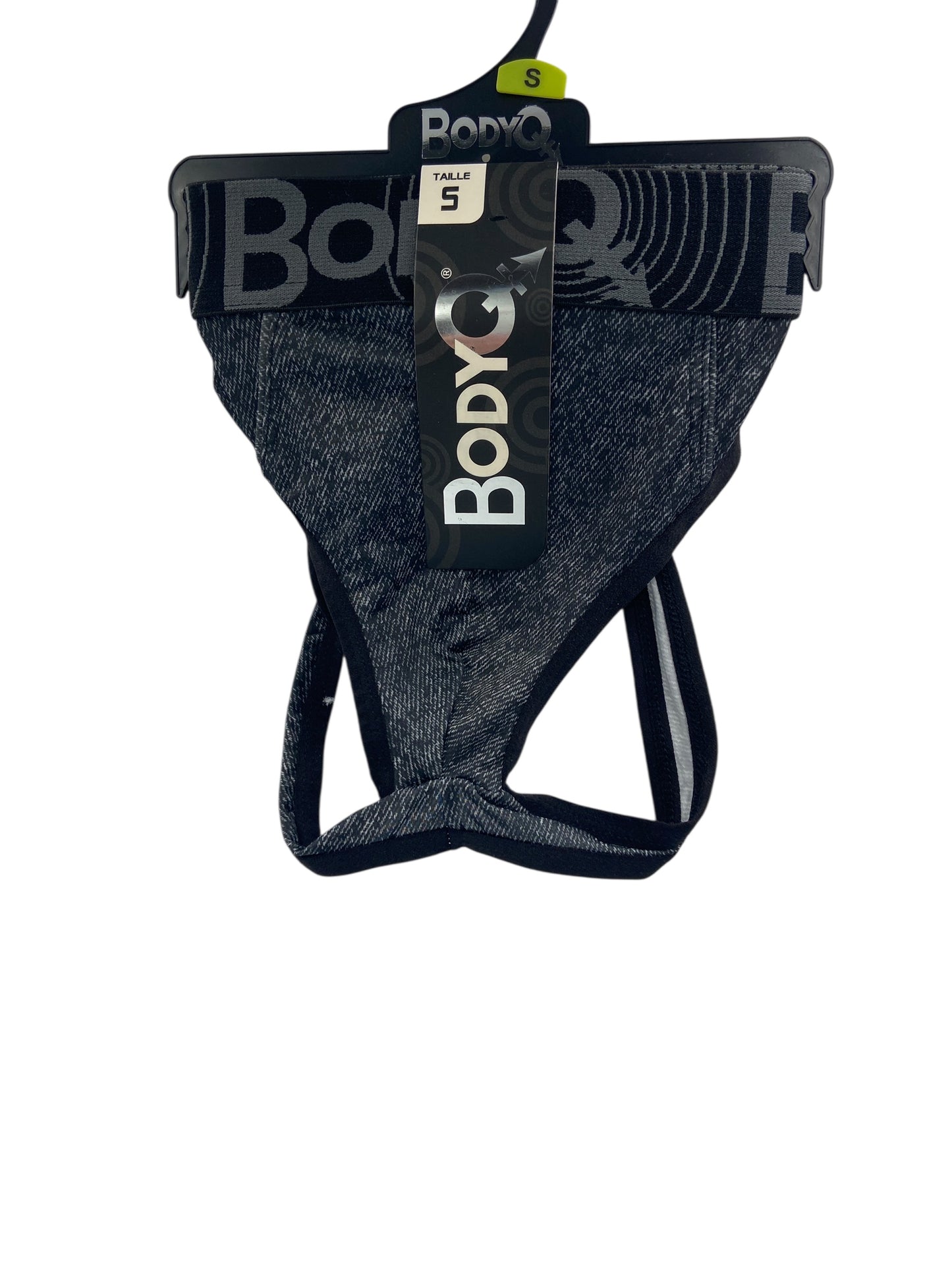 BodyQ Male Lingerie – Jockstrap Grey Black Size S, M, L
