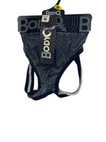 BodyQ Male Lingerie – Jockstrap Grey Black Size S, M, L