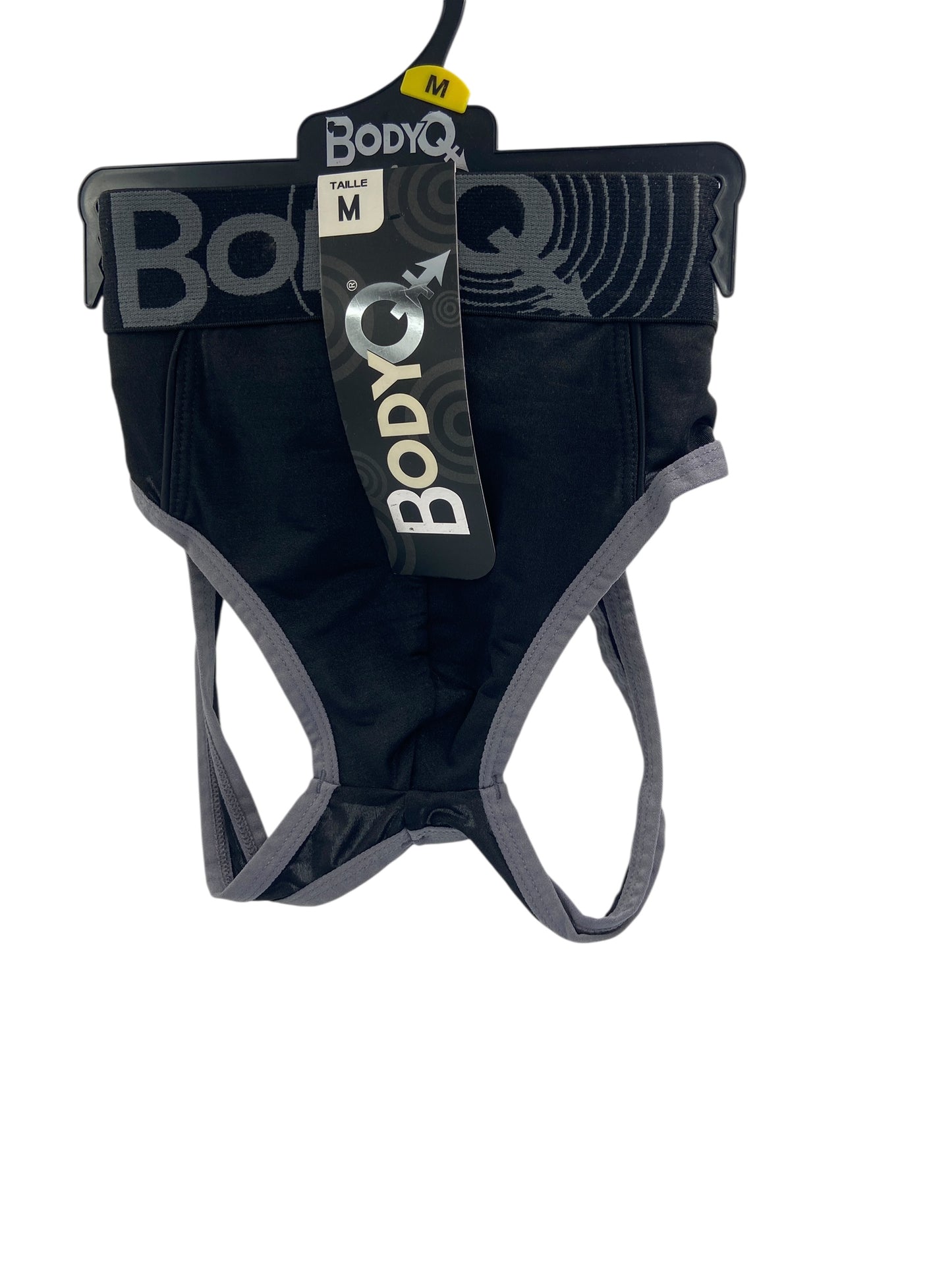BodyQ Male Lingerie – Jockstrap Black Grey Size S, M, L, XL