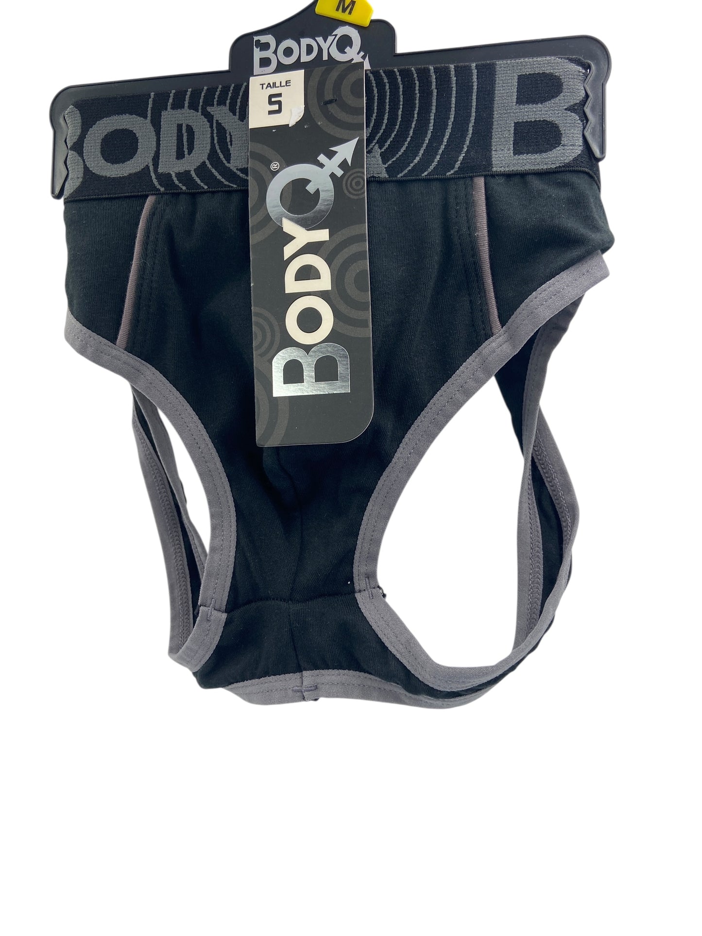 BodyQ Male Lingerie – Jockstrap Black Grey Size S, M, L, XL